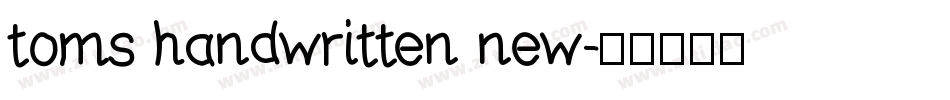 toms handwritten new字体转换